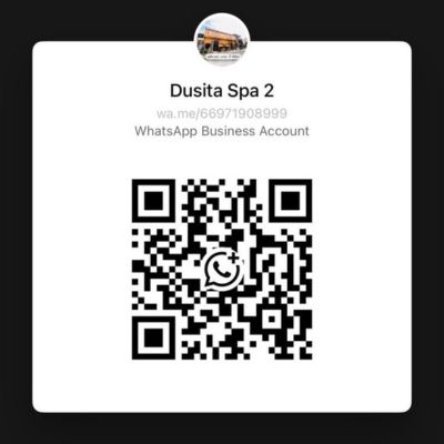 Scan this QR code with your phone camera to start a Dusita Spa booking on WhatsApp